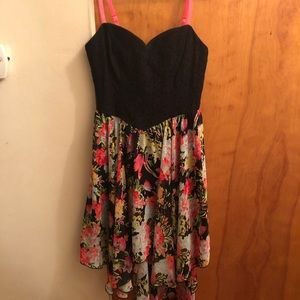 Floral high low dress
